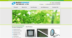 Desktop Screenshot of acusense.com.hk